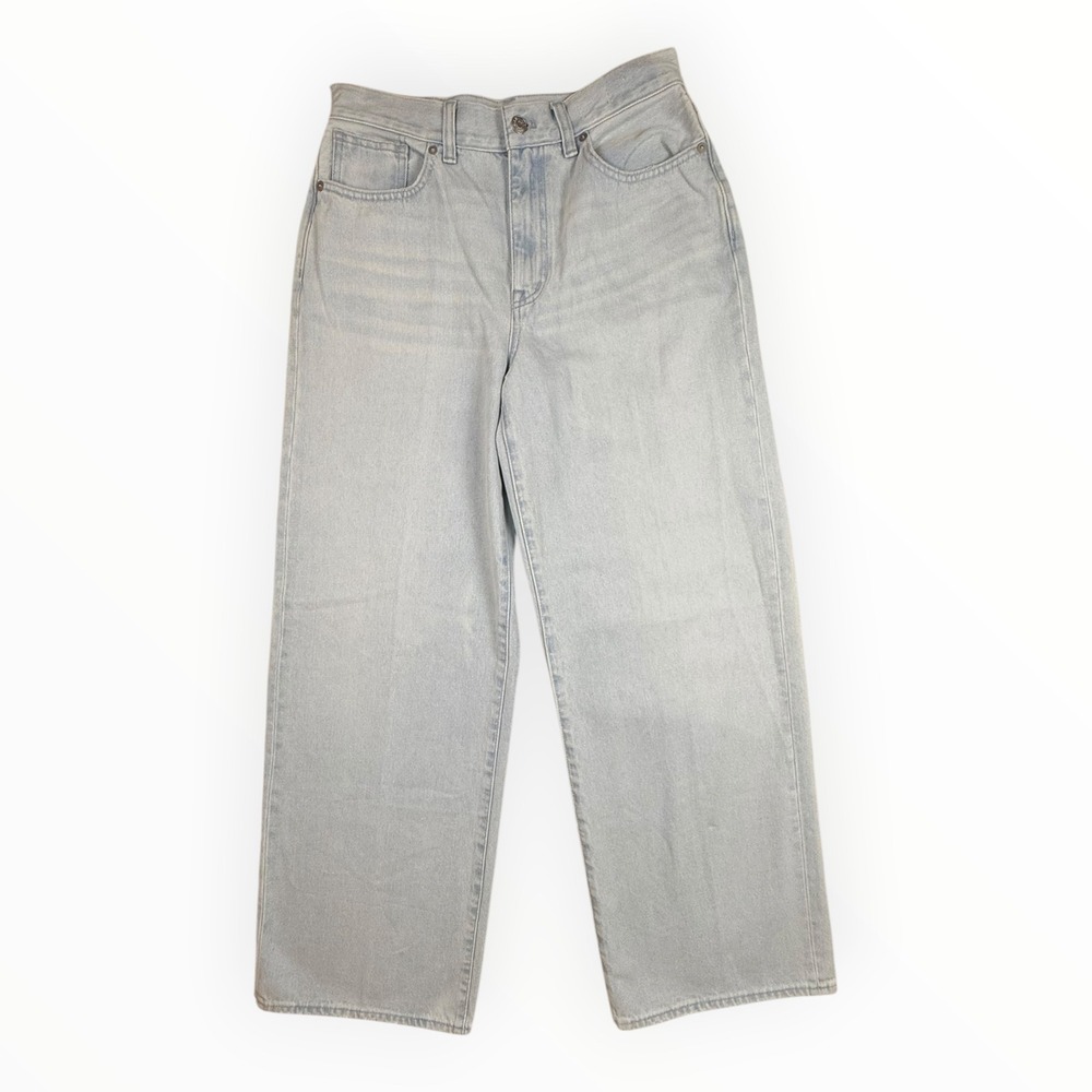 Madewell Superwide-Leg Jeans Womens 29 Light Wash High Rise Cotton